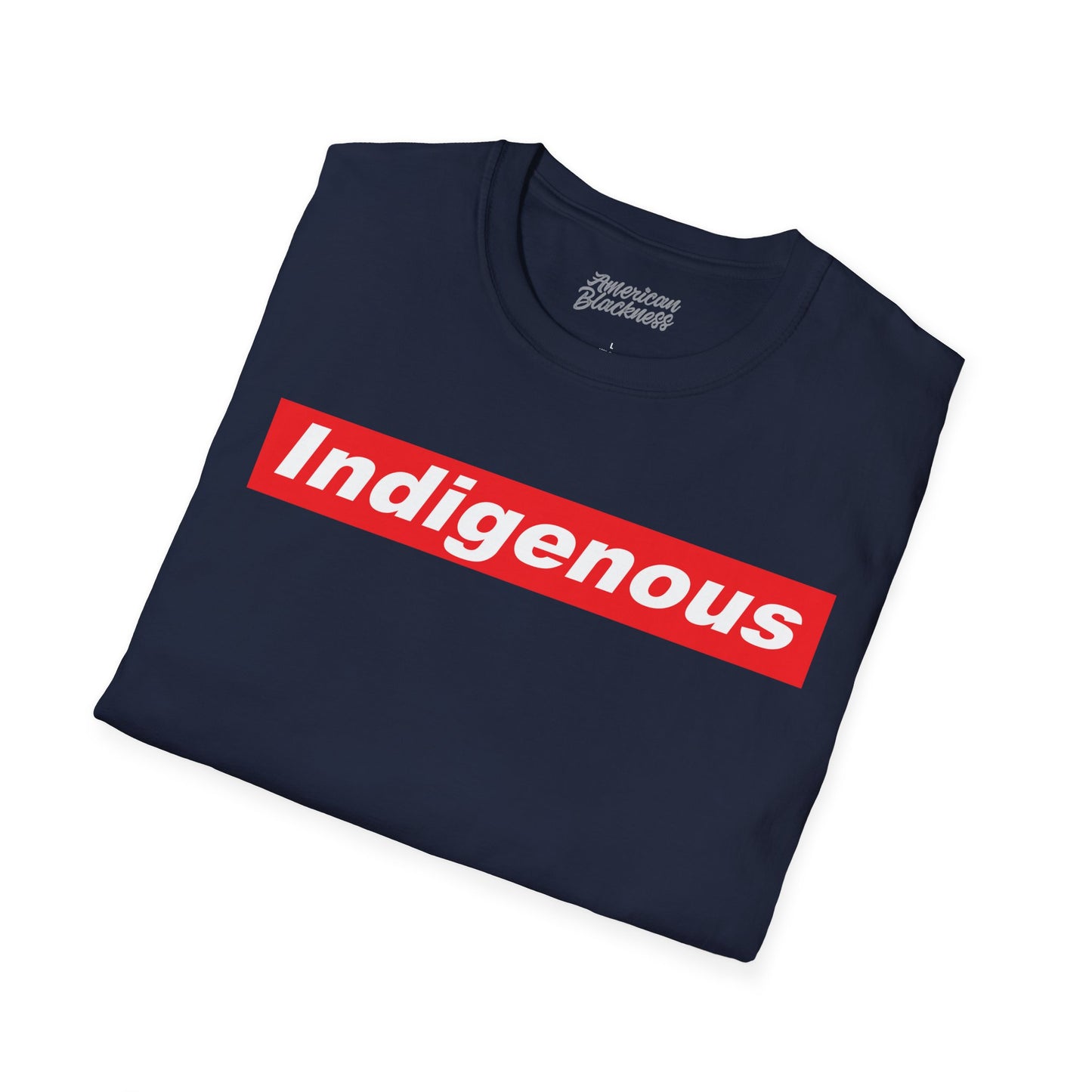 indigenous Graphic T‑Shirt — Bold Red Box Logo Tee