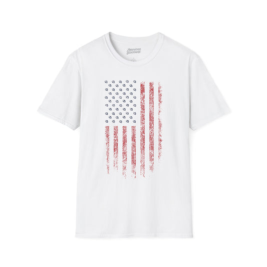 Distressed American Flag T-Shirt — Black Old Glory Tee