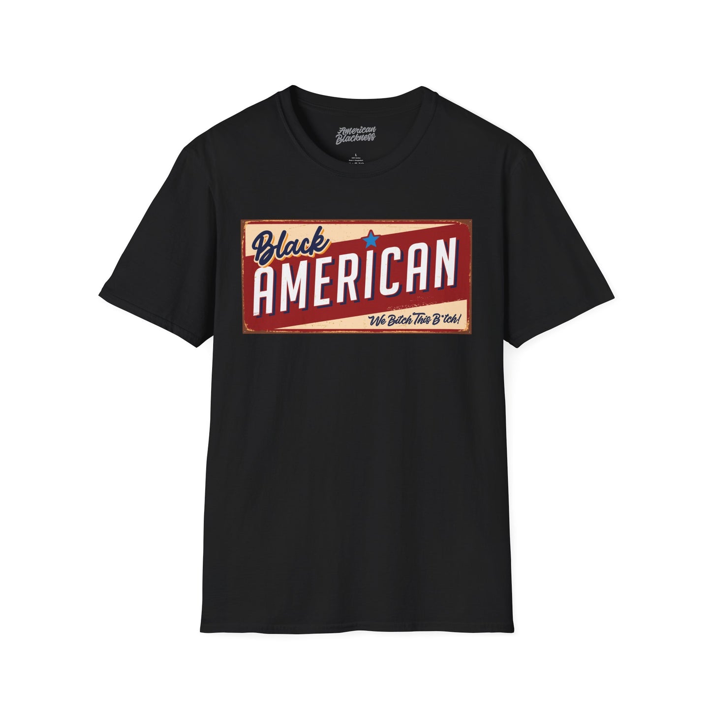 Black American Retro Tee