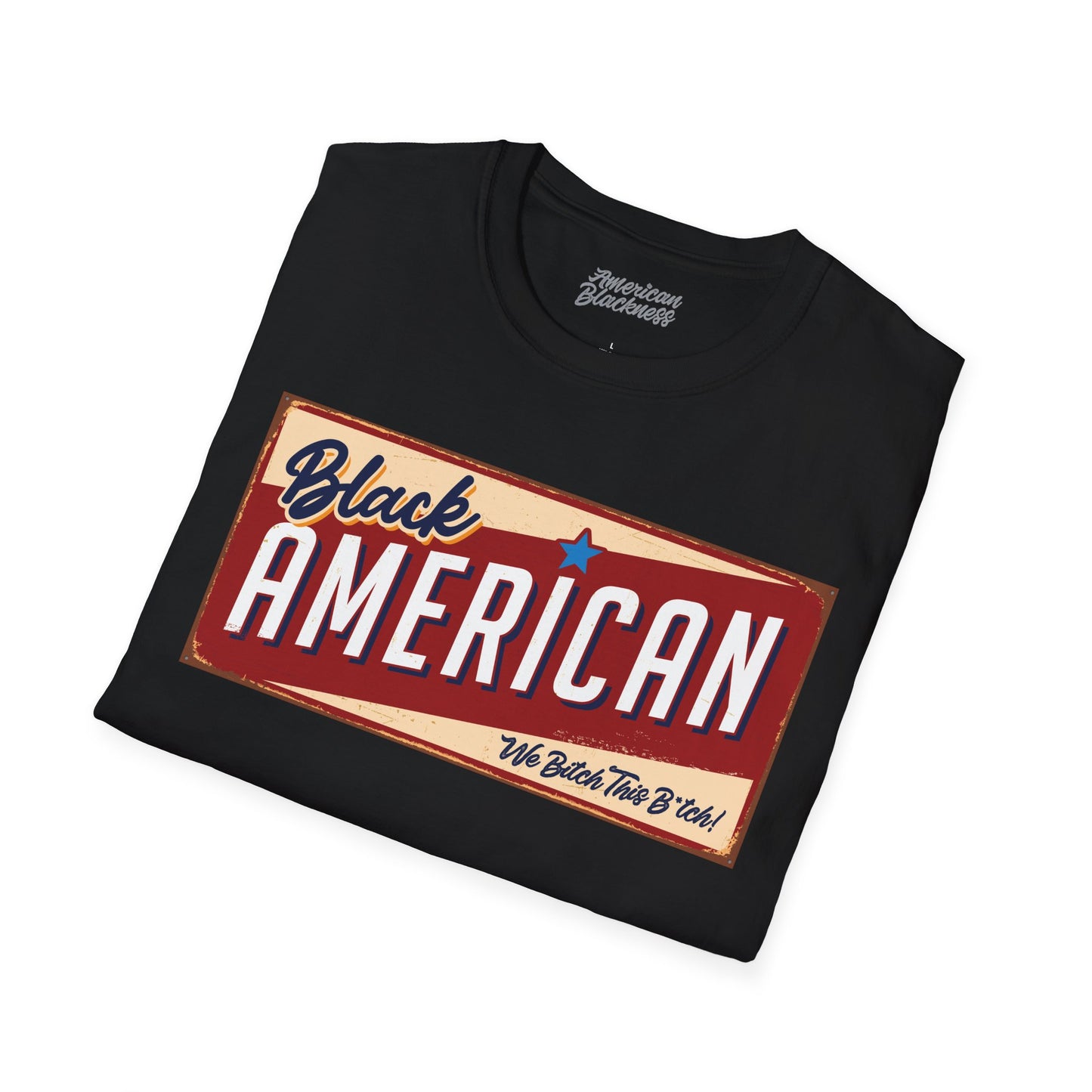 Black American Retro Tee