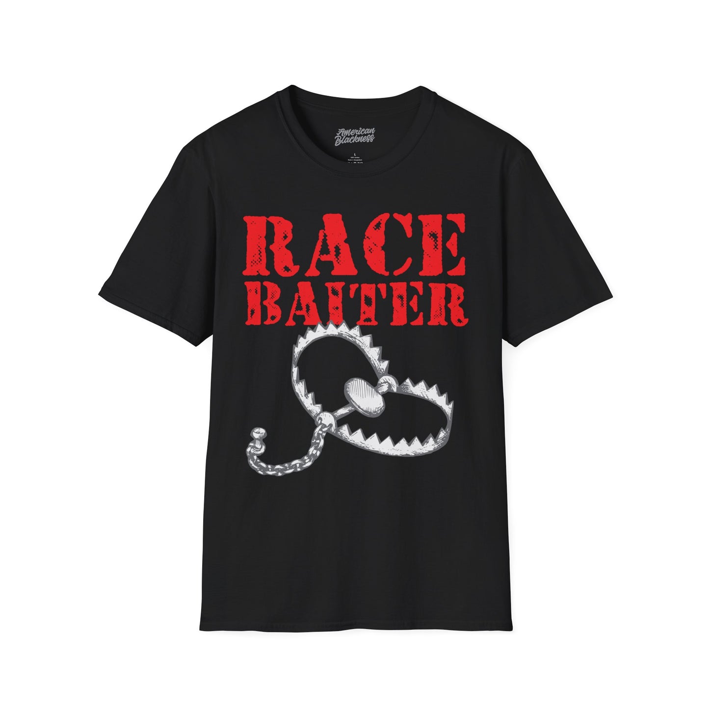 Race Baiter T-Shirt — Bold Graphic Trap Design, Political Satire Tee