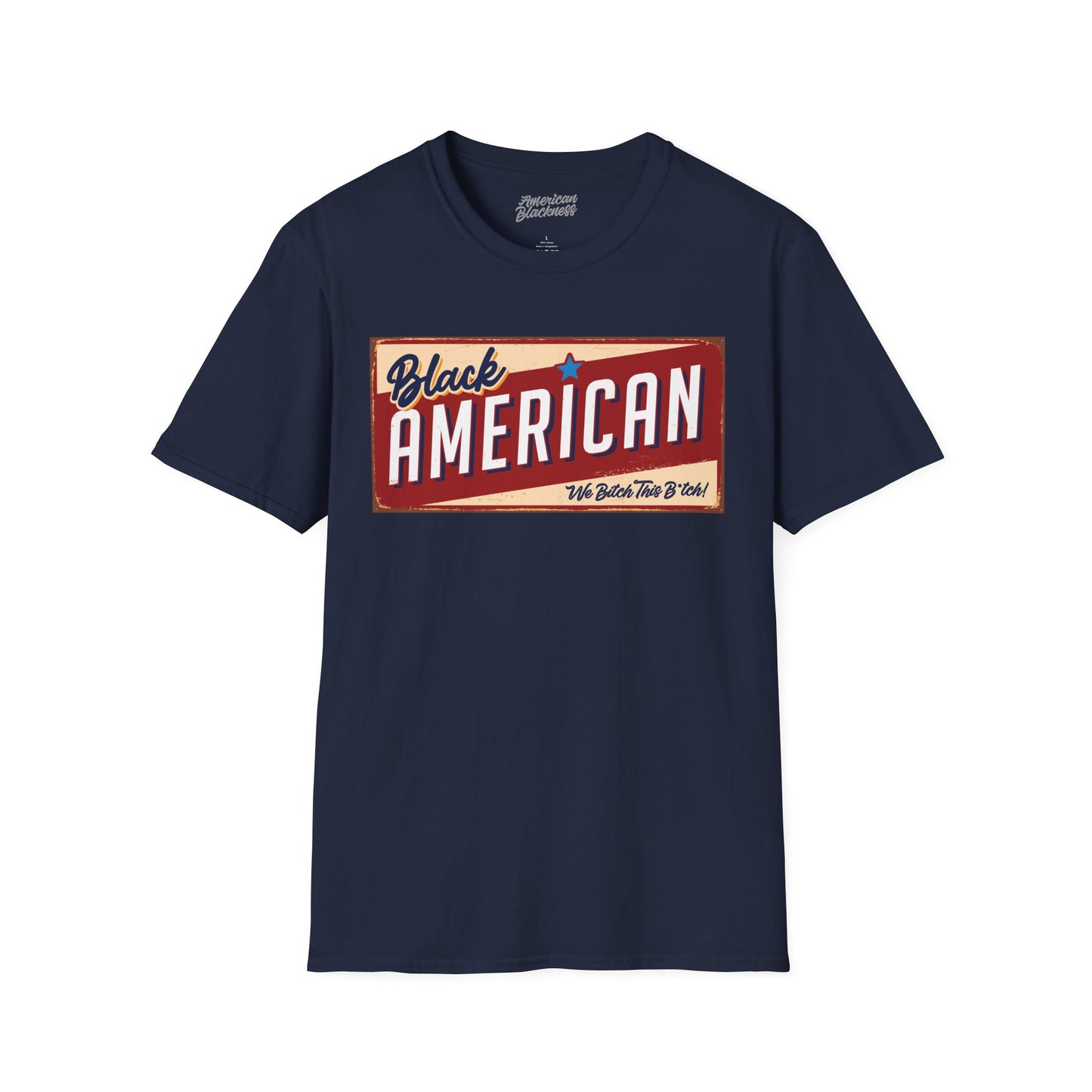 Black American Retro Tee