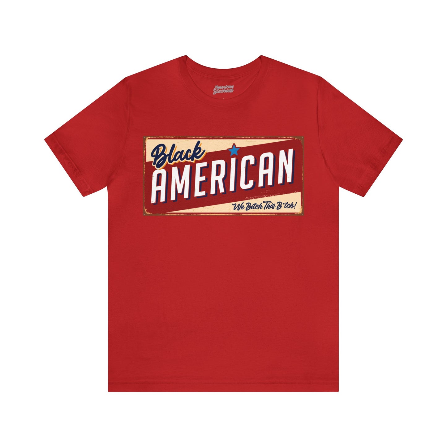 Black American Retro Tee