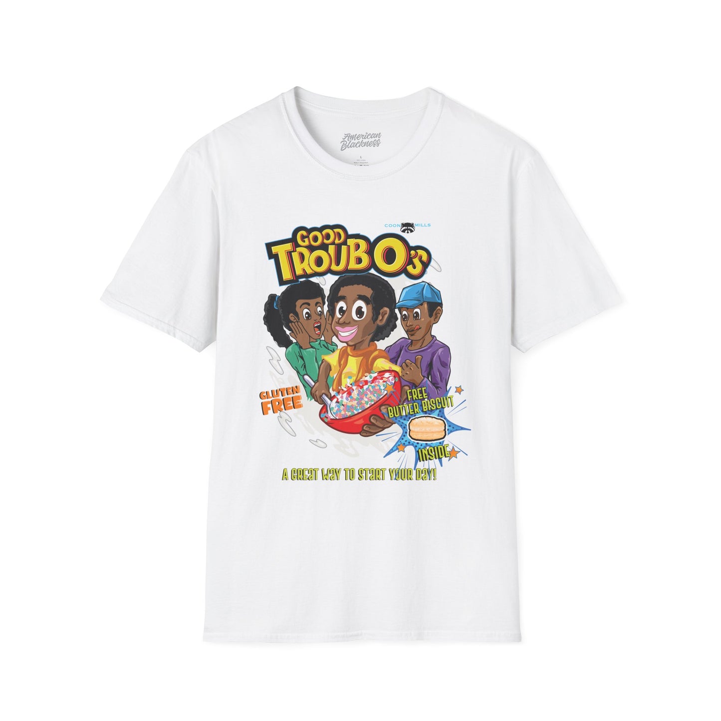 Good Troubo's Cereal T-Shirt — Retro Cartoon Breakfast Graphic Tee