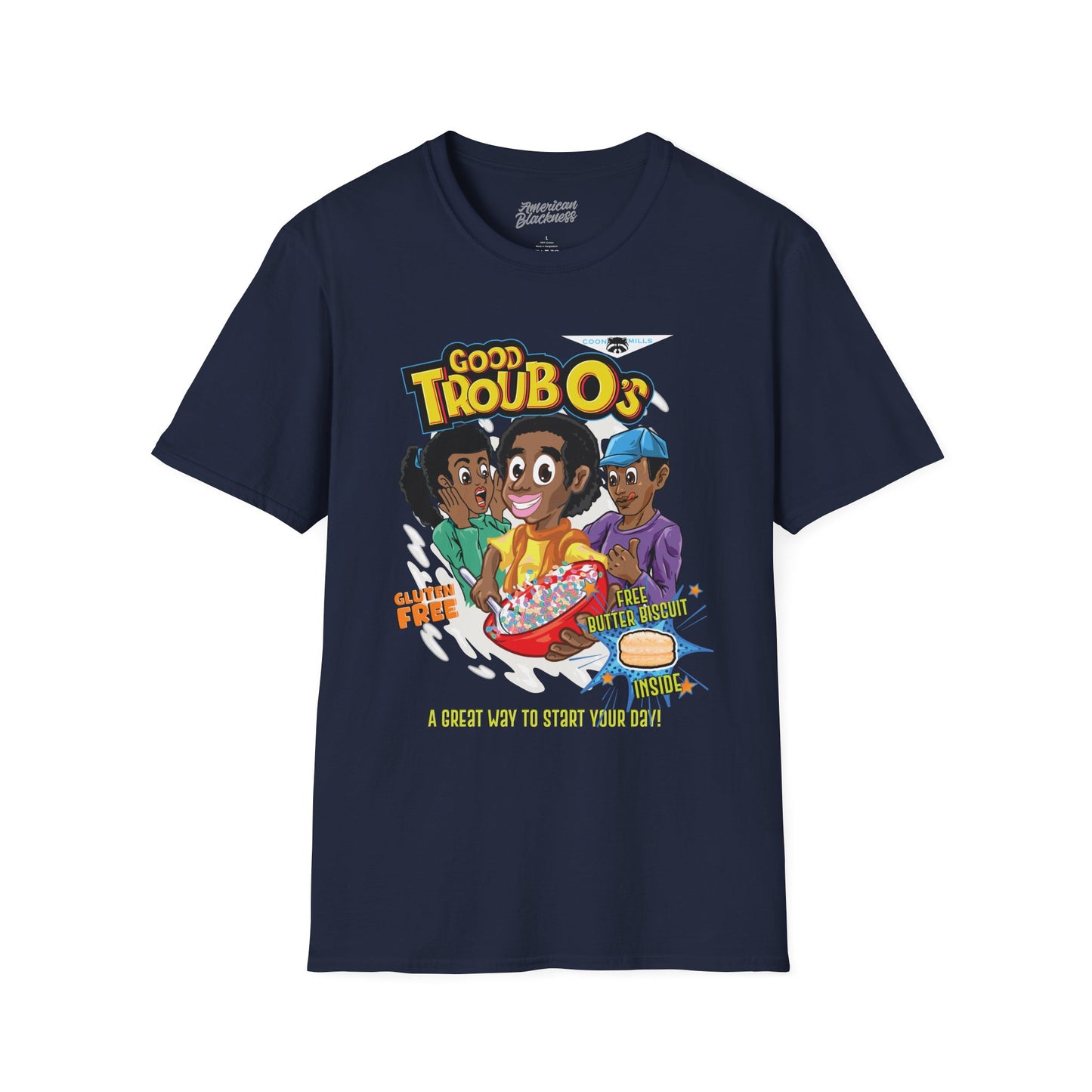 Good Troubo's Cereal T-Shirt — Retro Cartoon Breakfast Graphic Tee