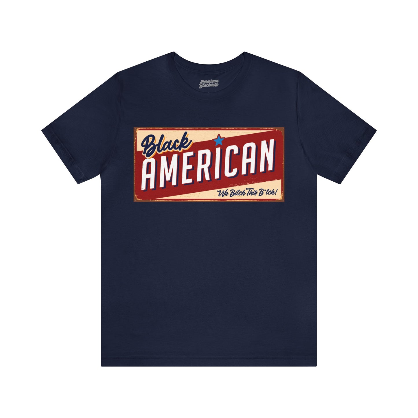 Black American Retro Tee