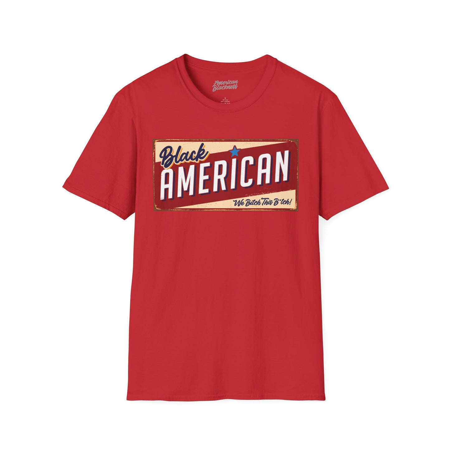 Black American Retro Tee