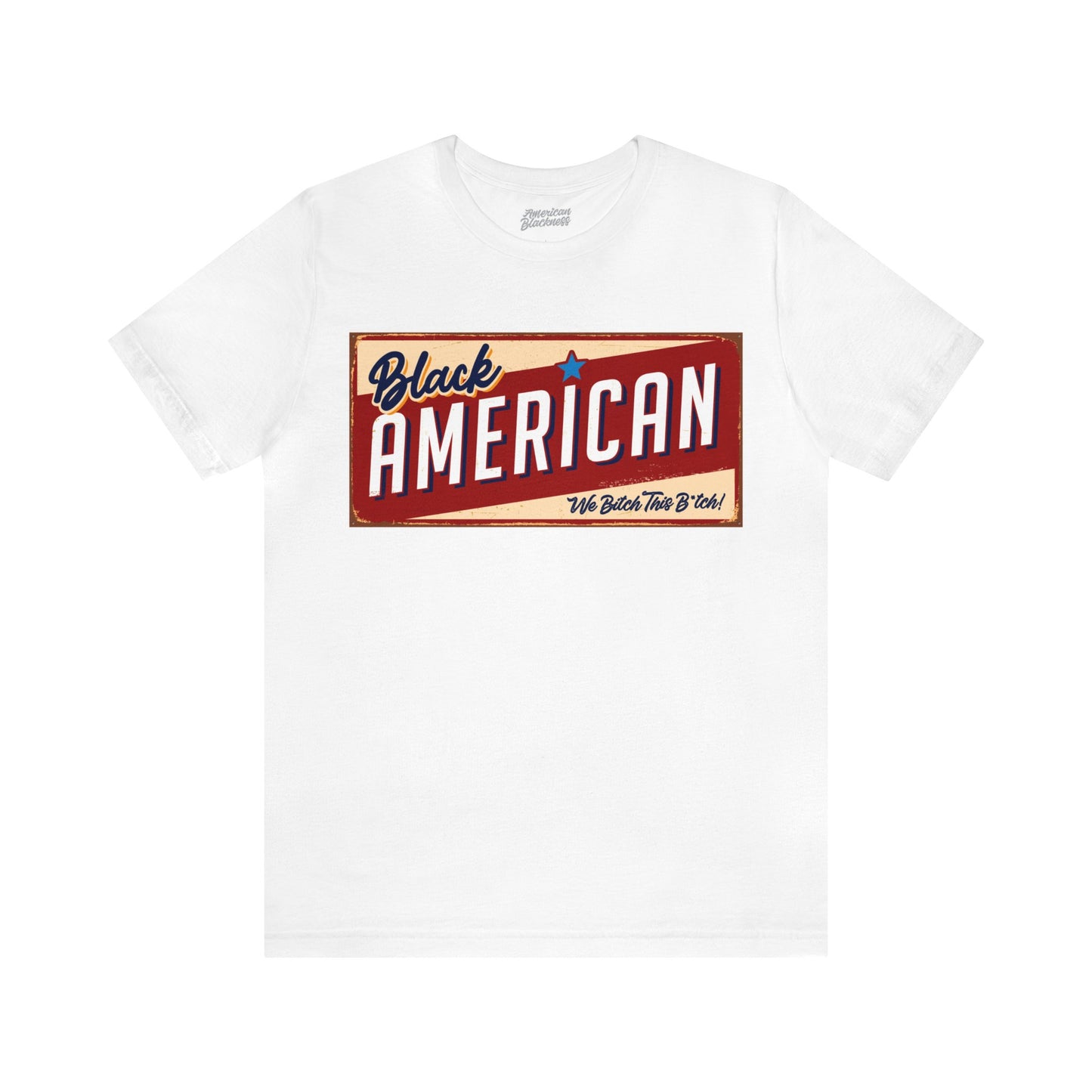 Black American Retro Tee