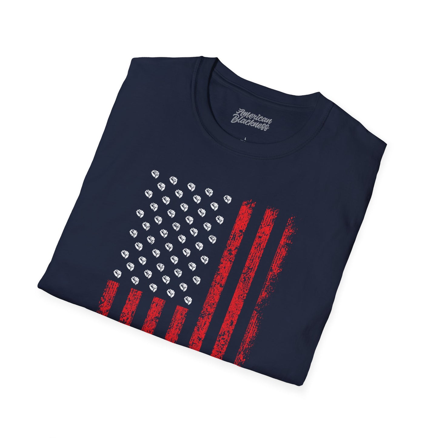 Distressed American Flag T-Shirt — Black Old Glory Tee