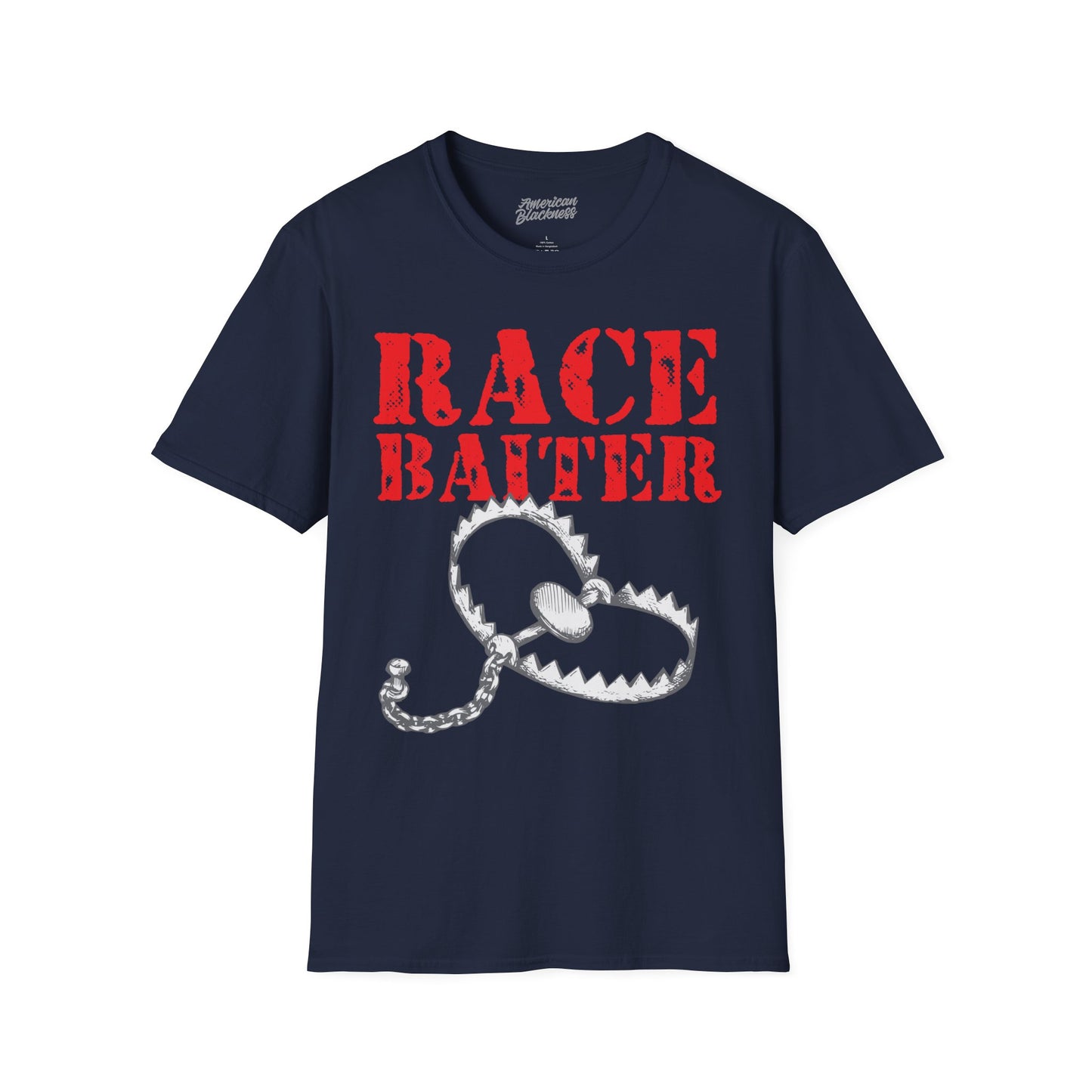 Race Baiter T-Shirt — Bold Graphic Trap Design, Political Satire Tee