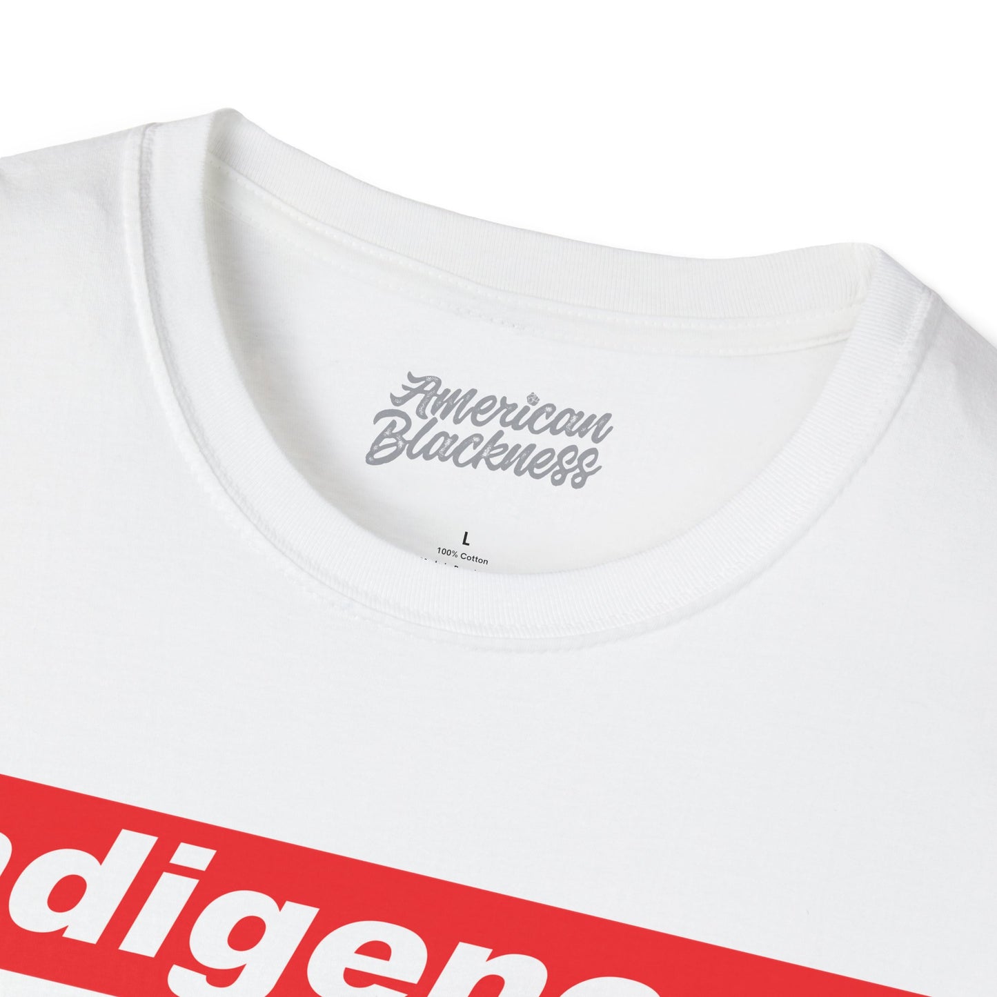 indigenous Graphic T‑Shirt — Bold Red Box Logo Tee