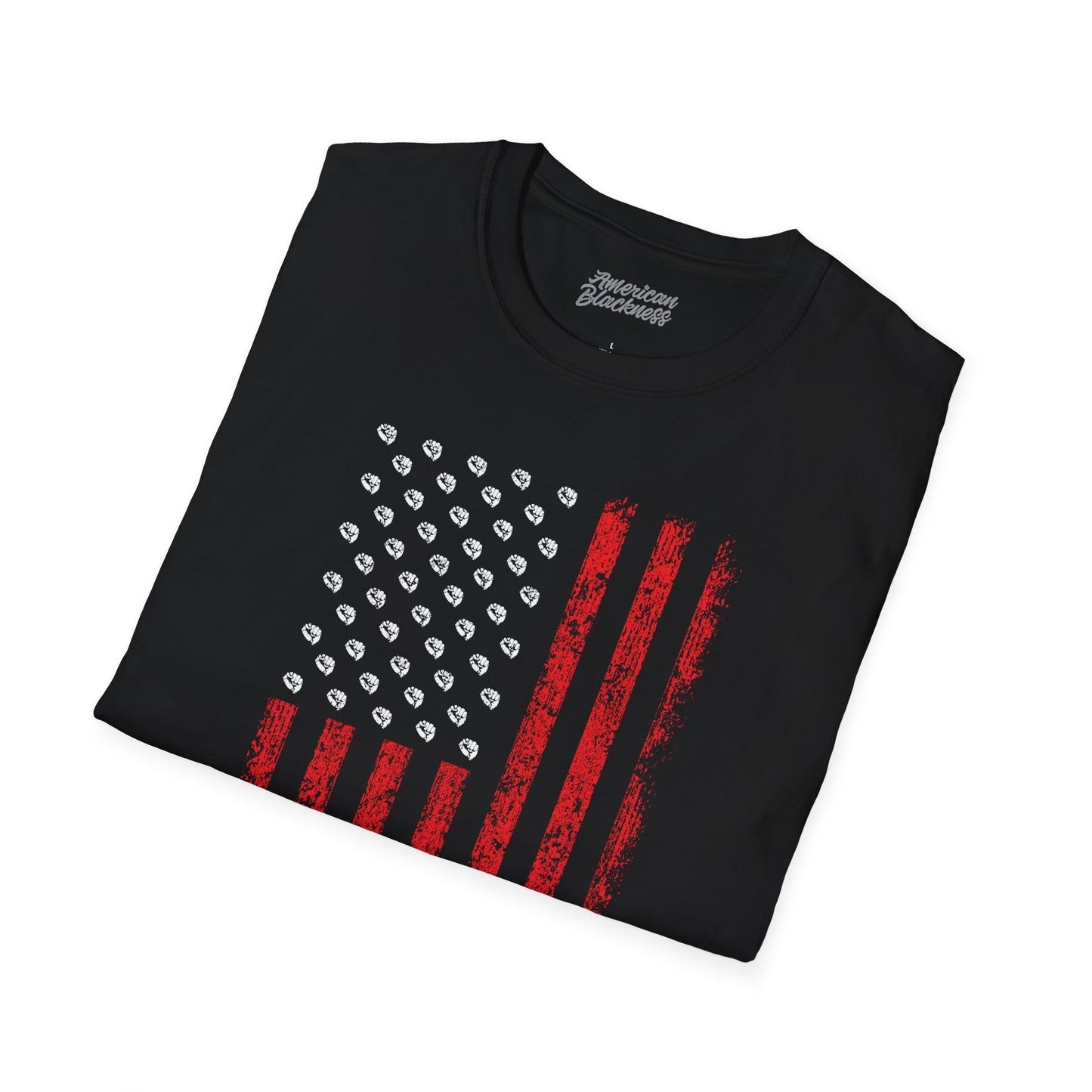 Distressed American Flag T-Shirt — Black Old Glory Tee