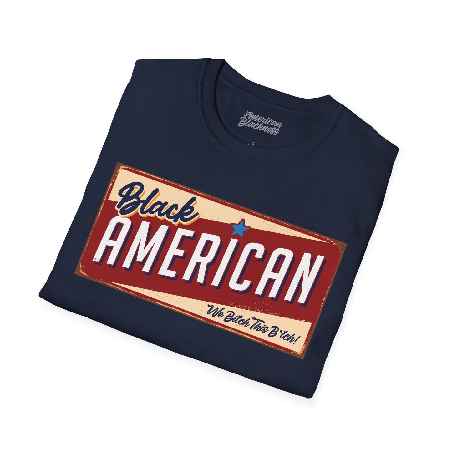 Black American Retro Tee