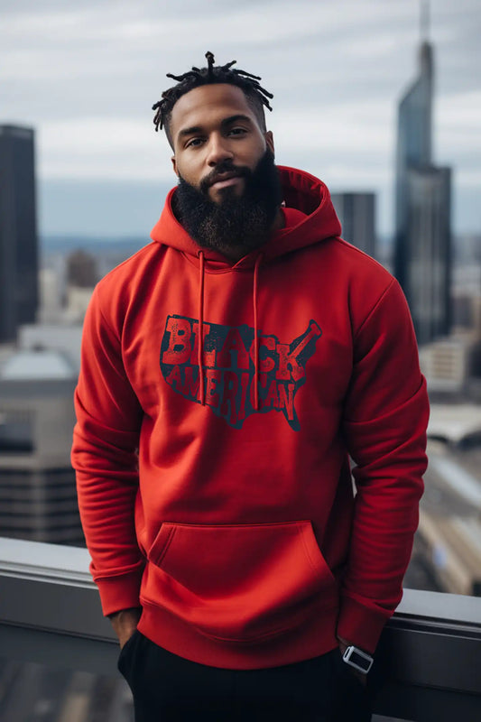 Black American Lower 48 Hooded Sweatshirt