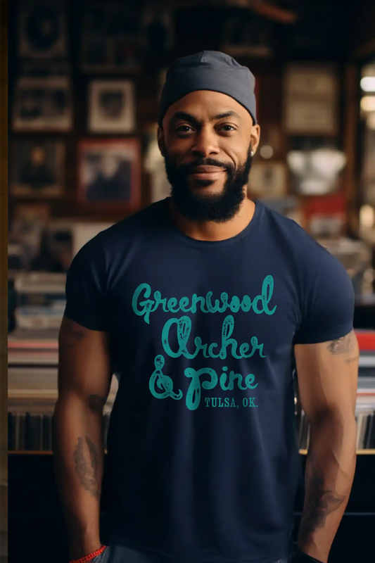 Greenwood Archer & Pine Tee — Tulsa, OK Vintage Script T-Shirt