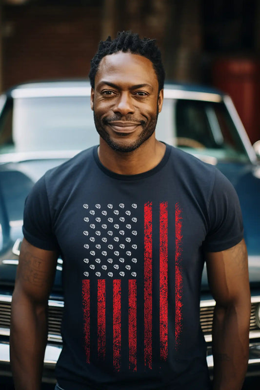 Black American Flag Tee